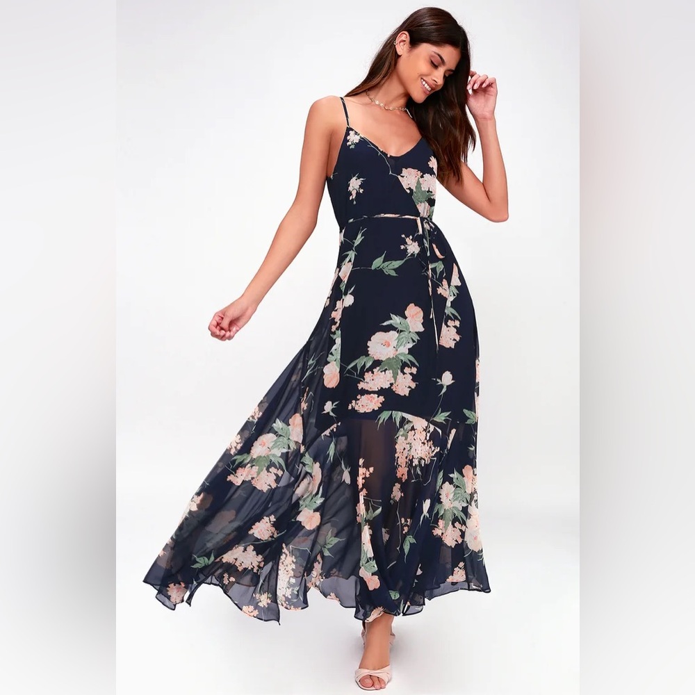 Lulus Feeling Freesia Floral Print Maxi Dress